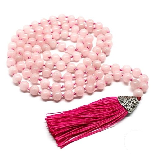 Mala Cuarzo Rosa 8mm