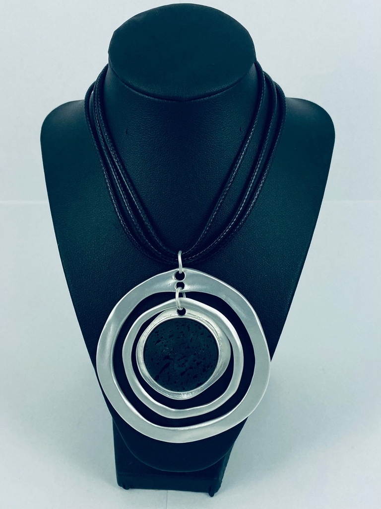 ALLOY+LAVA+CORD NECKLACE