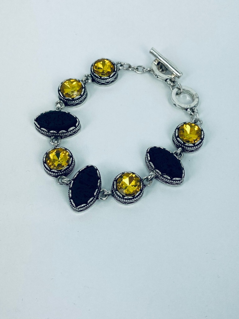 PULSERA LAVA+CRISTAL