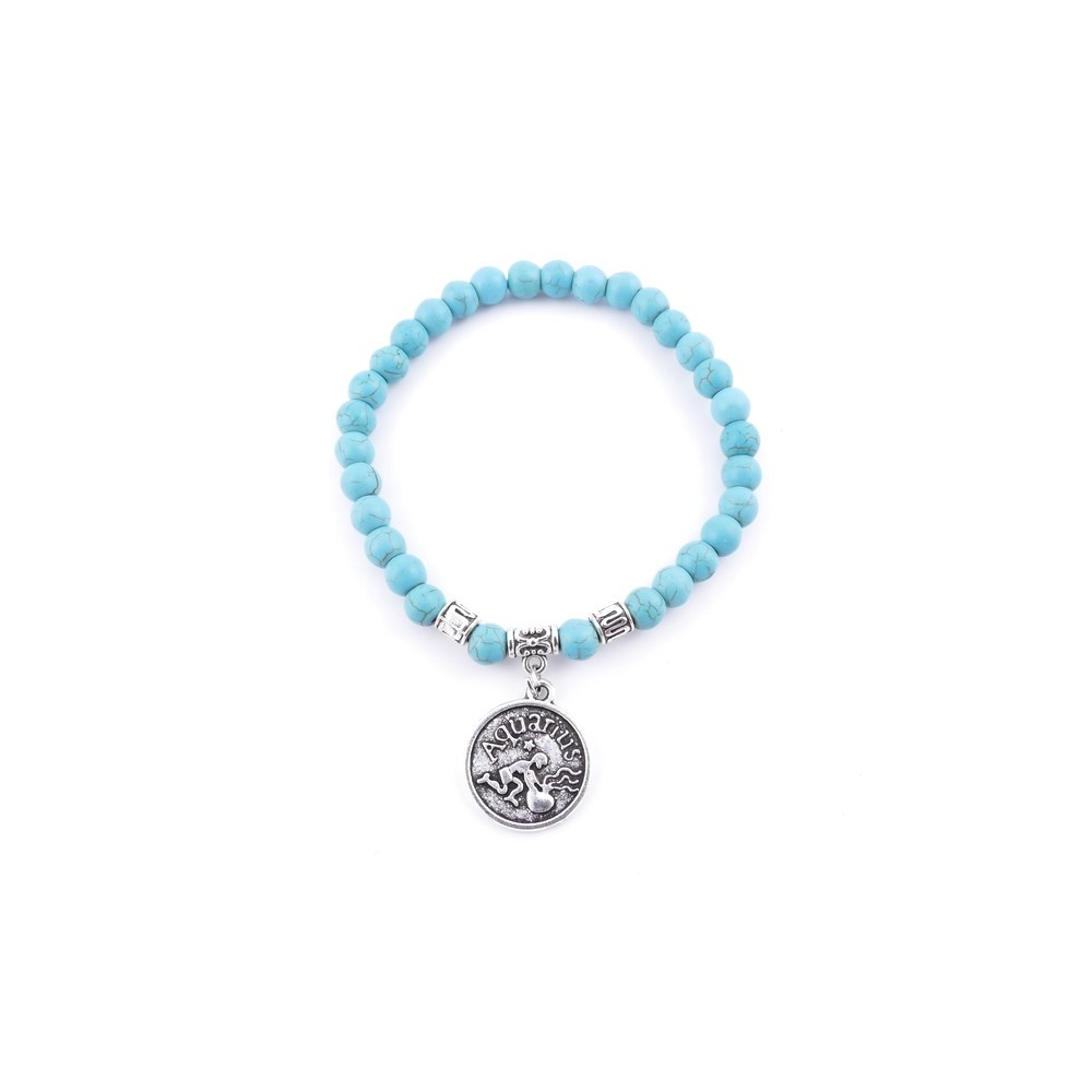 PULSERA HOROSCOPO ACUARIO TURQUESA