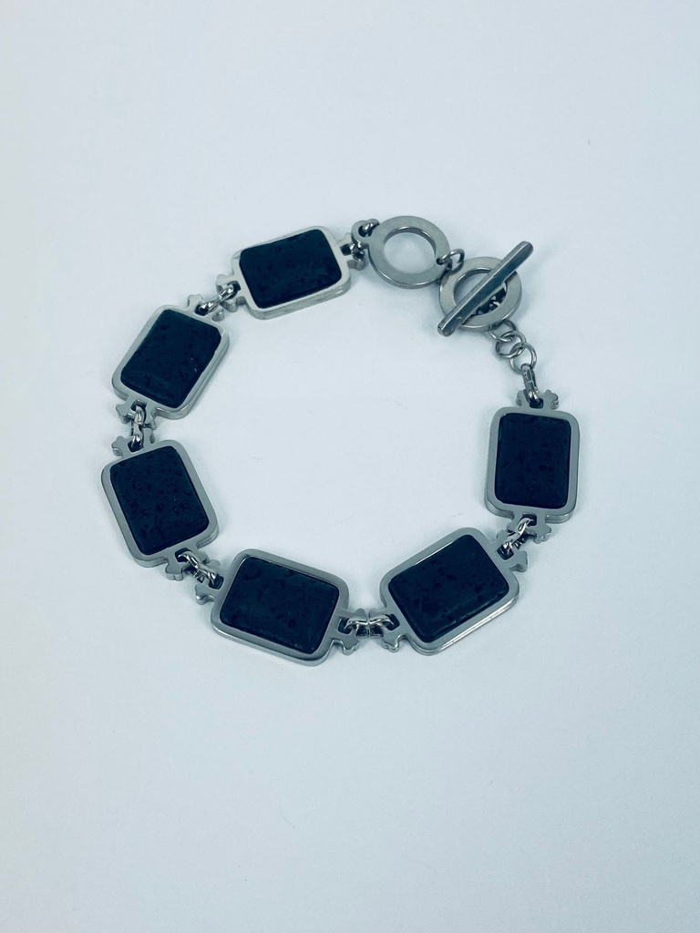 PULSERA LAVA ACERO RECTANGLE