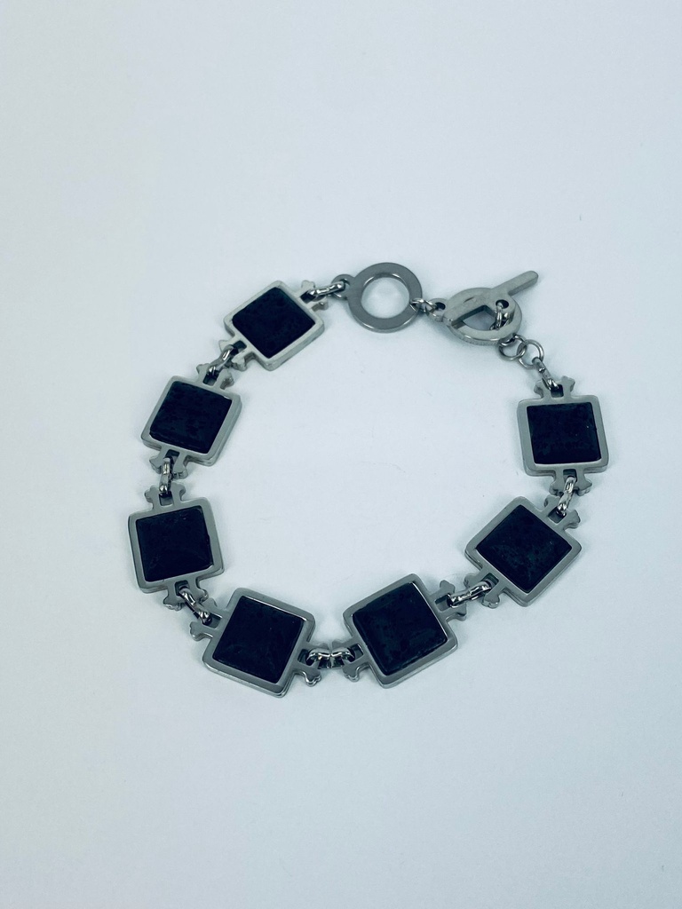 PULSERA LAVA ACERO SQUARE