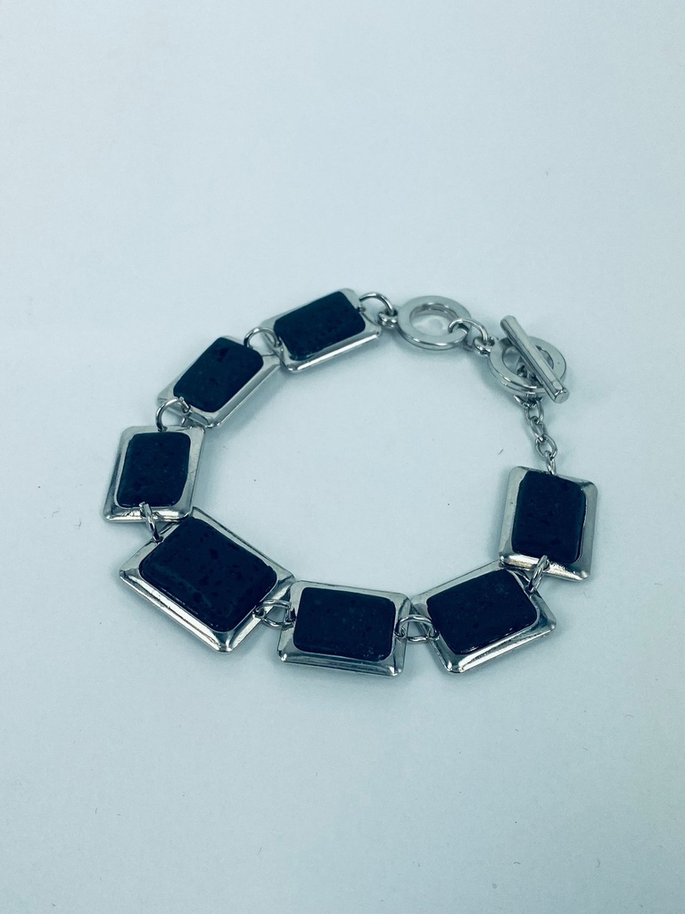 PULSERA LAVA ALLOY RECTANGLE