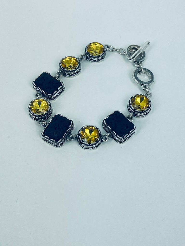 PULSERA LAVA+CRISTAL