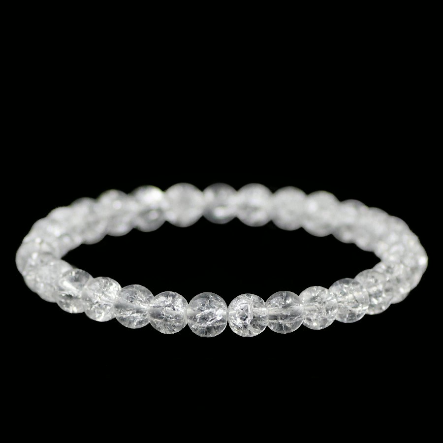 Pulsera Cuarzo Blanco 6 mm