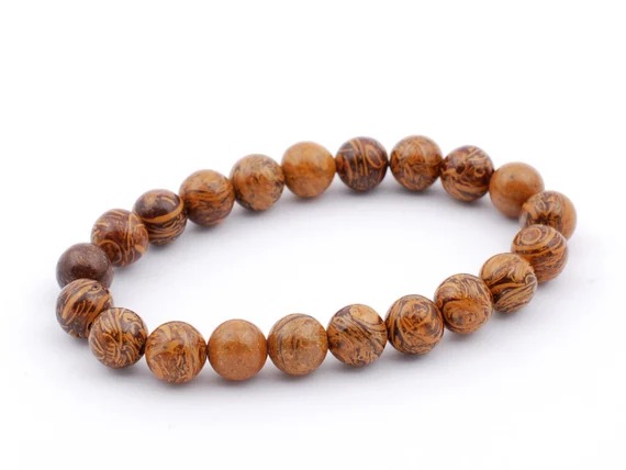 Pulsera Jaspe Madera 4 mm