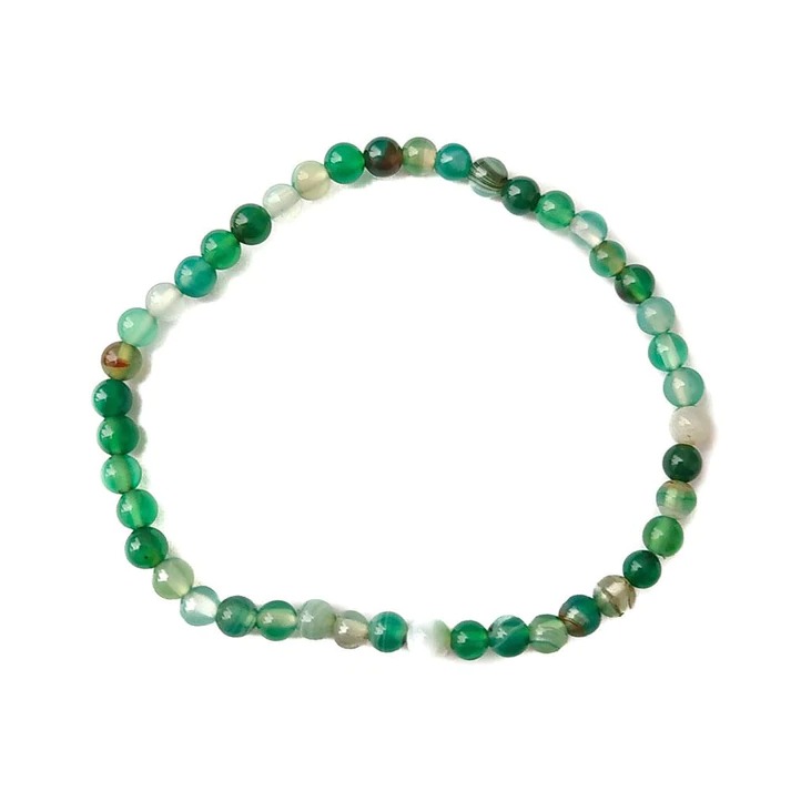 Pulsera Agata Verde 4 mm