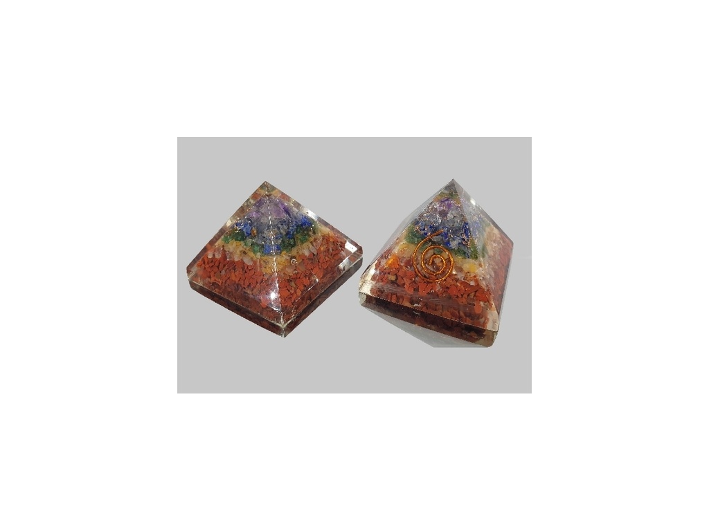 PIRAMIDE ORGONITE 4x4cm Chacras