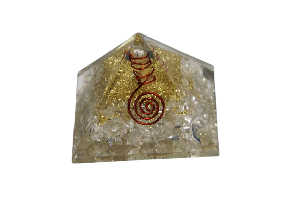 PIRAMIDE ORGONITE 7x7cm CUARZO