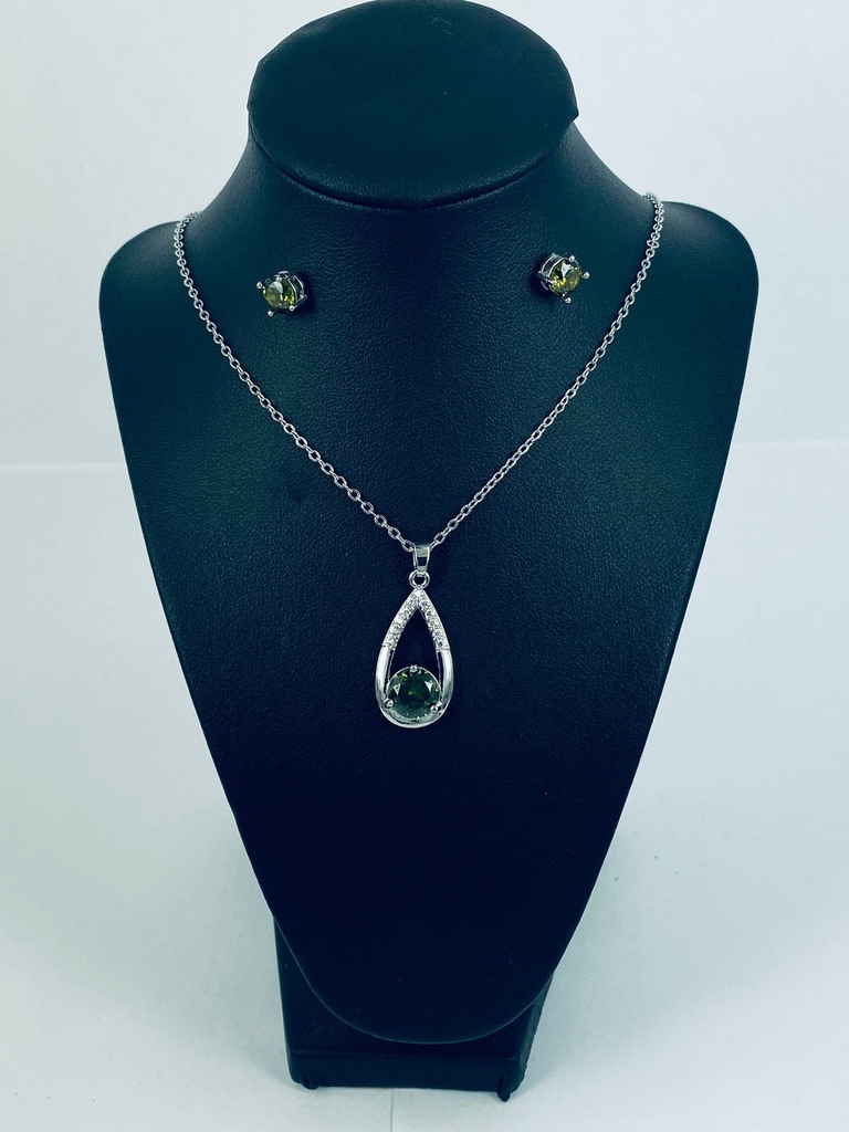 COLLAR ZIRCON OLIVNE