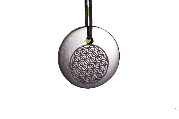 Colgante Shungita &quot;Flower of life&quot;