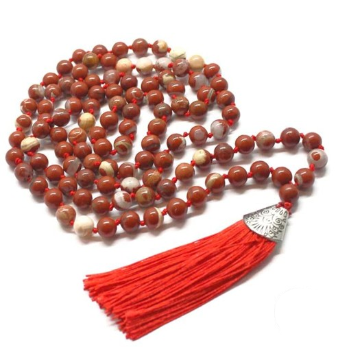 Mala Jaspe Rojo 6mm