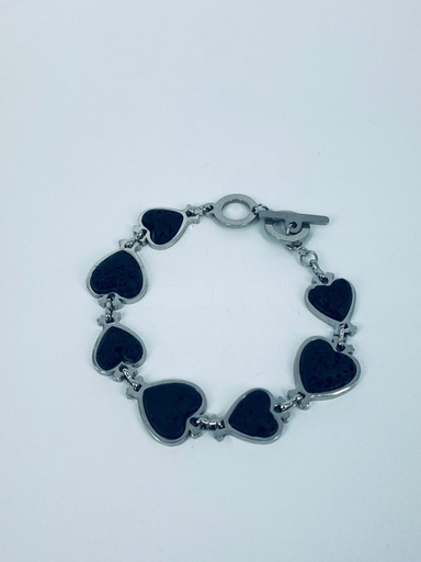 [006544] PULSERA LAVA ACERO HEART