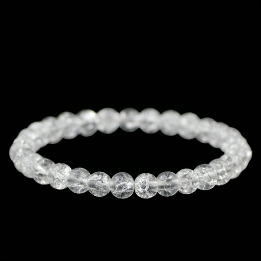 [100589] Pulsera Cuarzo Blanco 6 mm