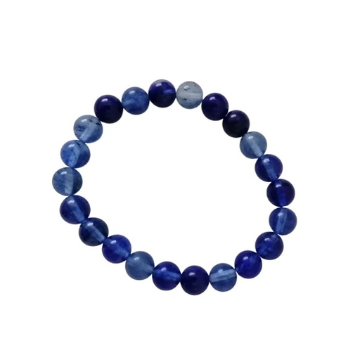 [008270] Pulsera Cuarzo Azul Rutilado 8 mm