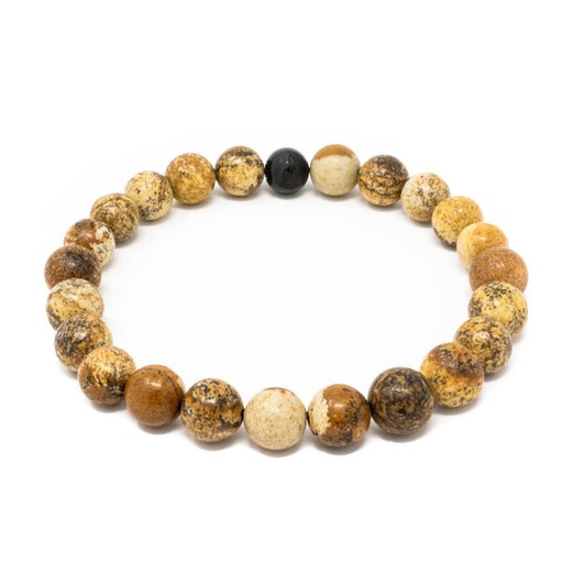 [008284] Pulsera Jaspe Madera 8 mm