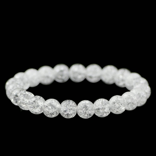 [100590] Pulsera Cuarzo Blanco 8 mm