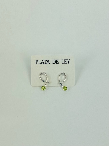 [008936] Pendiente Plata Olivina