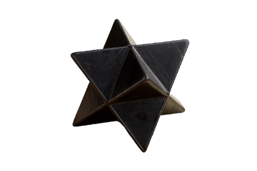 [009824] Colgante Shungita merkaba star 2 cm