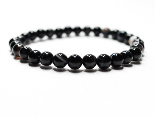 [010506] Pulsera Agata Negro 8mm