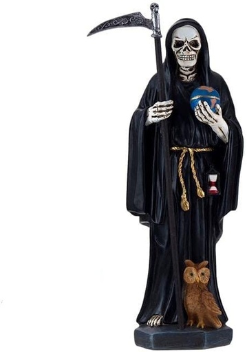 [011384] SANTISIMA MUERTE 30 CM NEGRA